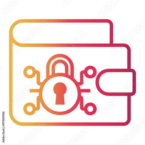 crypto Line Gradient Icon