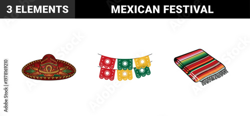 Cinco de Mayo Fiesta Vector Elements