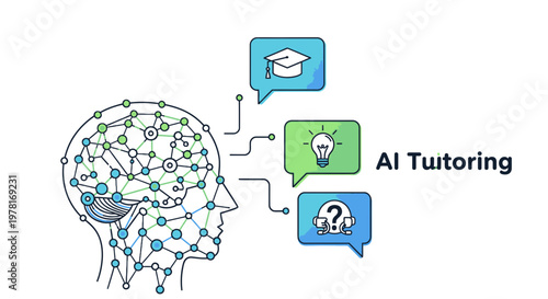 Artificial Intelligence Learning Concept with Human Brain Network