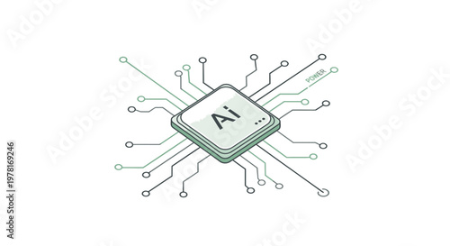 Artificial Intelligence Microchip Circuit Board Technology