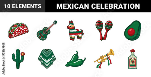 Mexican Celebration Holiday Asset Sheet.