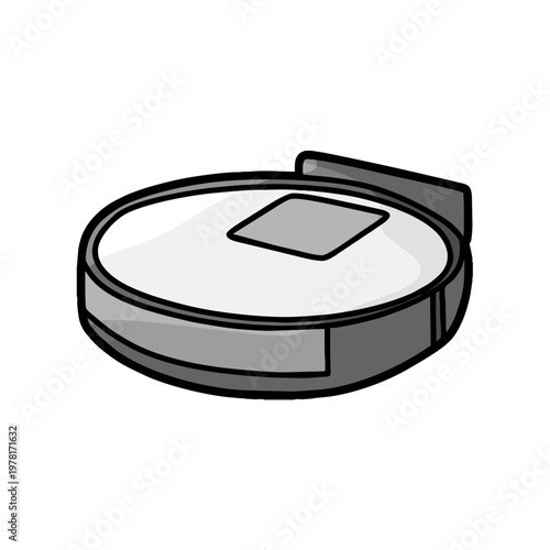 simple round floor vacuum cleaner image