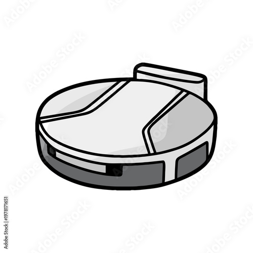 simple floor vacuum cleaner robot vectors
