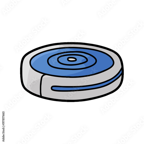 simple blue and white vacuum cleaner vectors