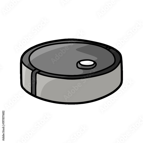 simple black and gray and white vacuum cleaner image