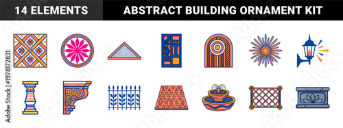 Geometric Architecture Ornament Asset Sheet