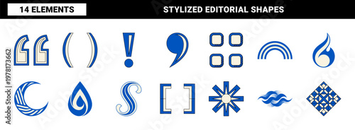 Editorial Punctuation Abstract Design Elements