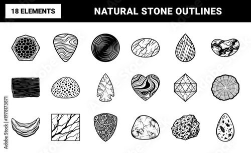 Abstract Geologic Stone Patterns