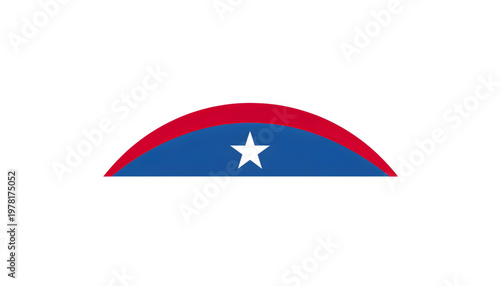 minimalist juneteenth flag vector icon with star and starburst on transparent background