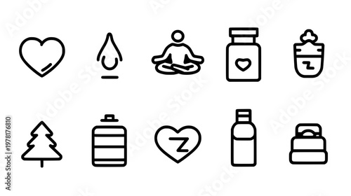 medical icons set