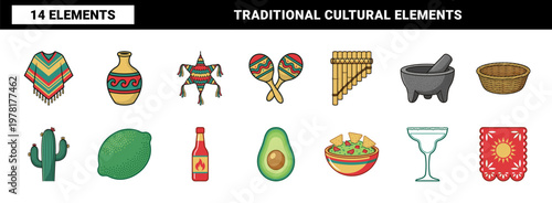 Mexican Folk Art Asset Grid