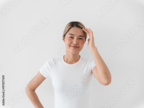 Confident female entrepreneur in minimal natural setting