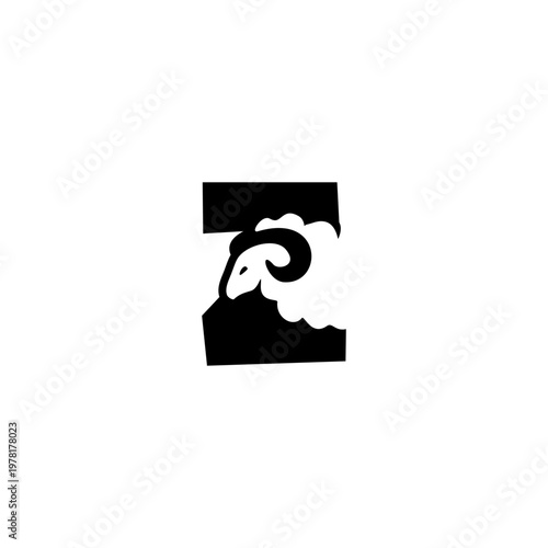 Sheep Animal Letter Z Logo Ve...