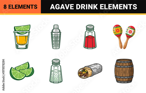 Mexican Tequila and Fiesta Asset Sheet