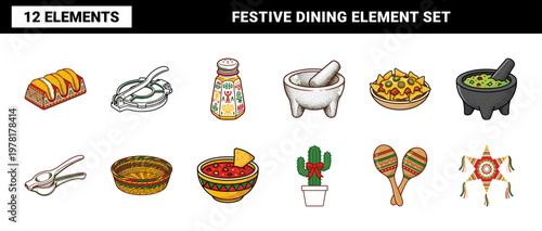 Mexican Festive Food and Kitchen Assets