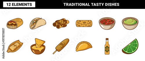 Mexican Food and Tex-Mex Cuisine Elements