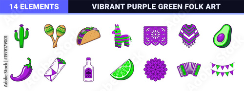 Mexican Holiday Celebration Asset Set