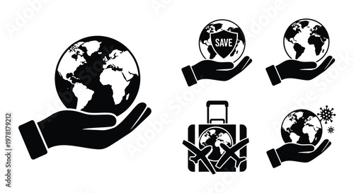 Hands holding pills a monochrome illustration with varying shades