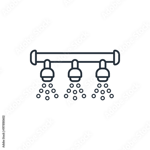 Automated Misting System Minimalist Icon
