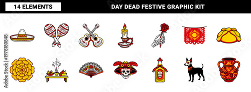 Day of the Dead Celebration Graphic Elements