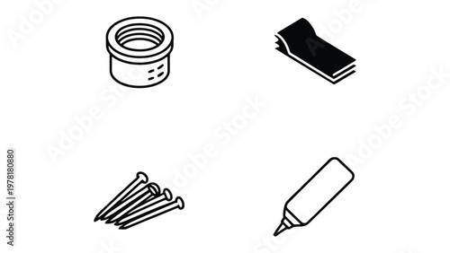 Tools of the Trade: A meticulously crafted illustration features a collection of essential tools, highlighting craftsmanship and precision.