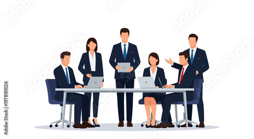 Business people in office meeting.