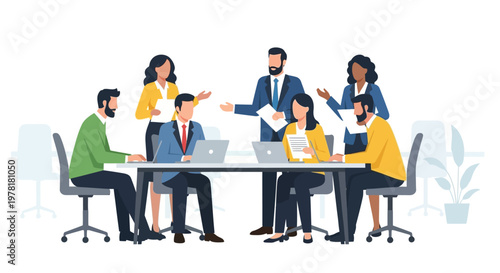 Business People Meeting Discussion.