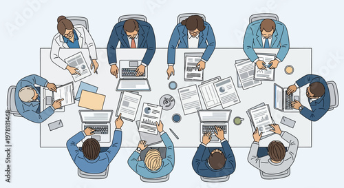 Business People Working Office Meeting.