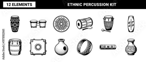 Tribal Percussion Instrument Asset Sheet