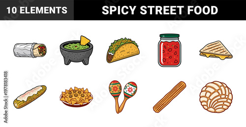 Mexican Food and Culture Graphic Set