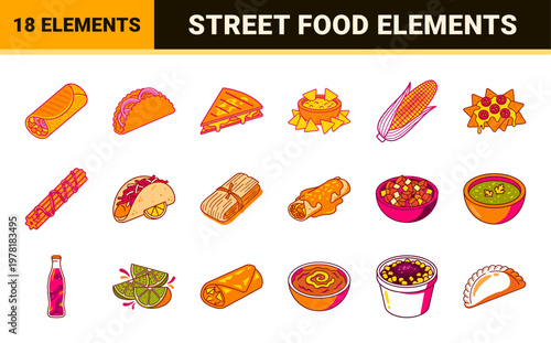Mexican Street Food Vector Assets