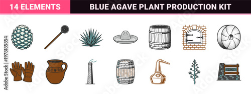 Agave Harvest and Tequila Making Tools