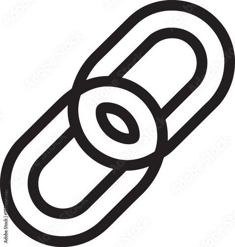 Link Chain Icon Symbol for Connection and Bonding