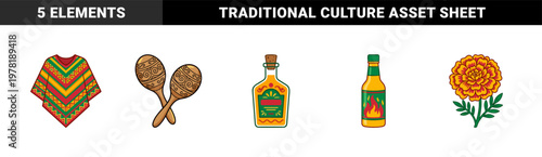 Mexican Fiesta Celebration Asset Grid
