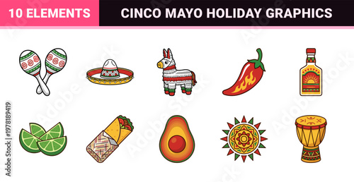 Mexican Fiesta Traditions Graphic Set
