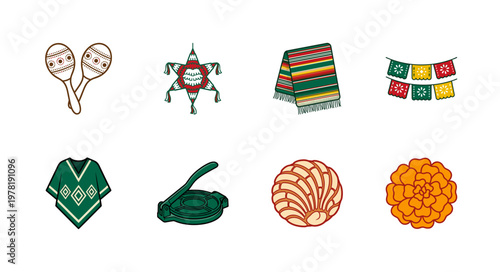 Mexican Culture Flat Vector Assets