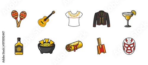 Mexican Fiesta Celebration Asset Set