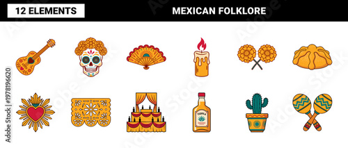 Day of the Dead Folk Art Design Assets