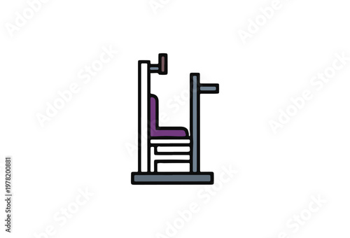 Gym equipment, fitness machine, workout gear, purple exercise bike