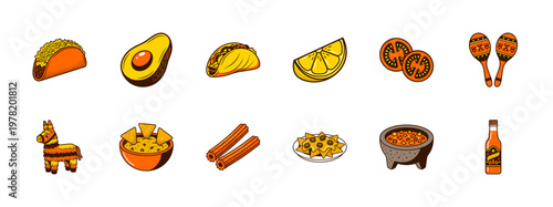 Mexican Culinary and Fiesta Graphic Kit