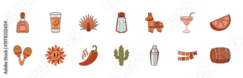 Groovy Retro Tequila Party Elements