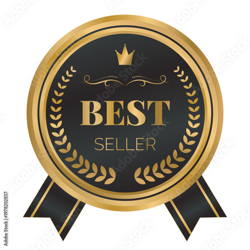 best seller medal gold and black colors design 