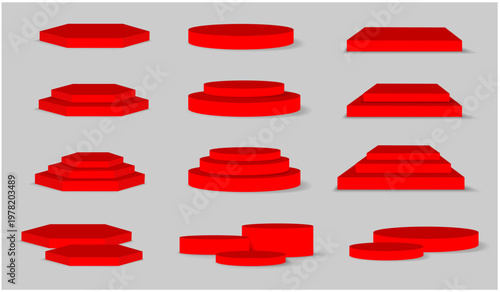Red podium collection