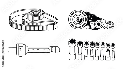 Tools Array: A selection of tools are laid out against a clean surface, emphasizing precision and the essence of craftsmanship. This captures the artistry of creation