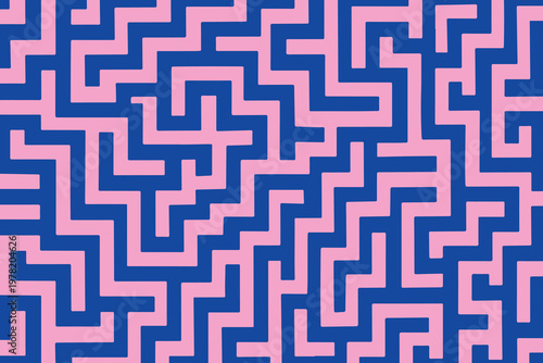 blue pink maze pattern background