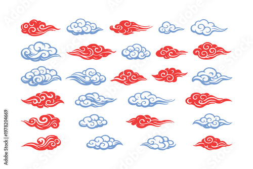 chinese oriental ancient cloud shape collections