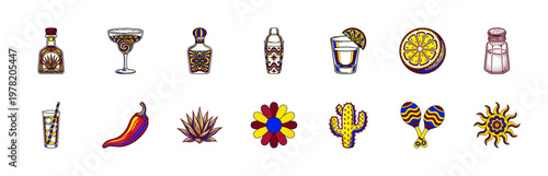 Retro Tequila Party Graphic Assets