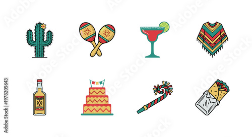 Fiesta Birthday Celebration Vector Kit