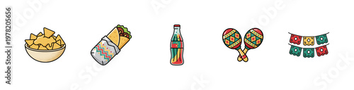 Mexican Fiesta Kawaii Vector Assets