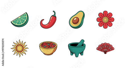 Retro Mexican Food and Culture Assets